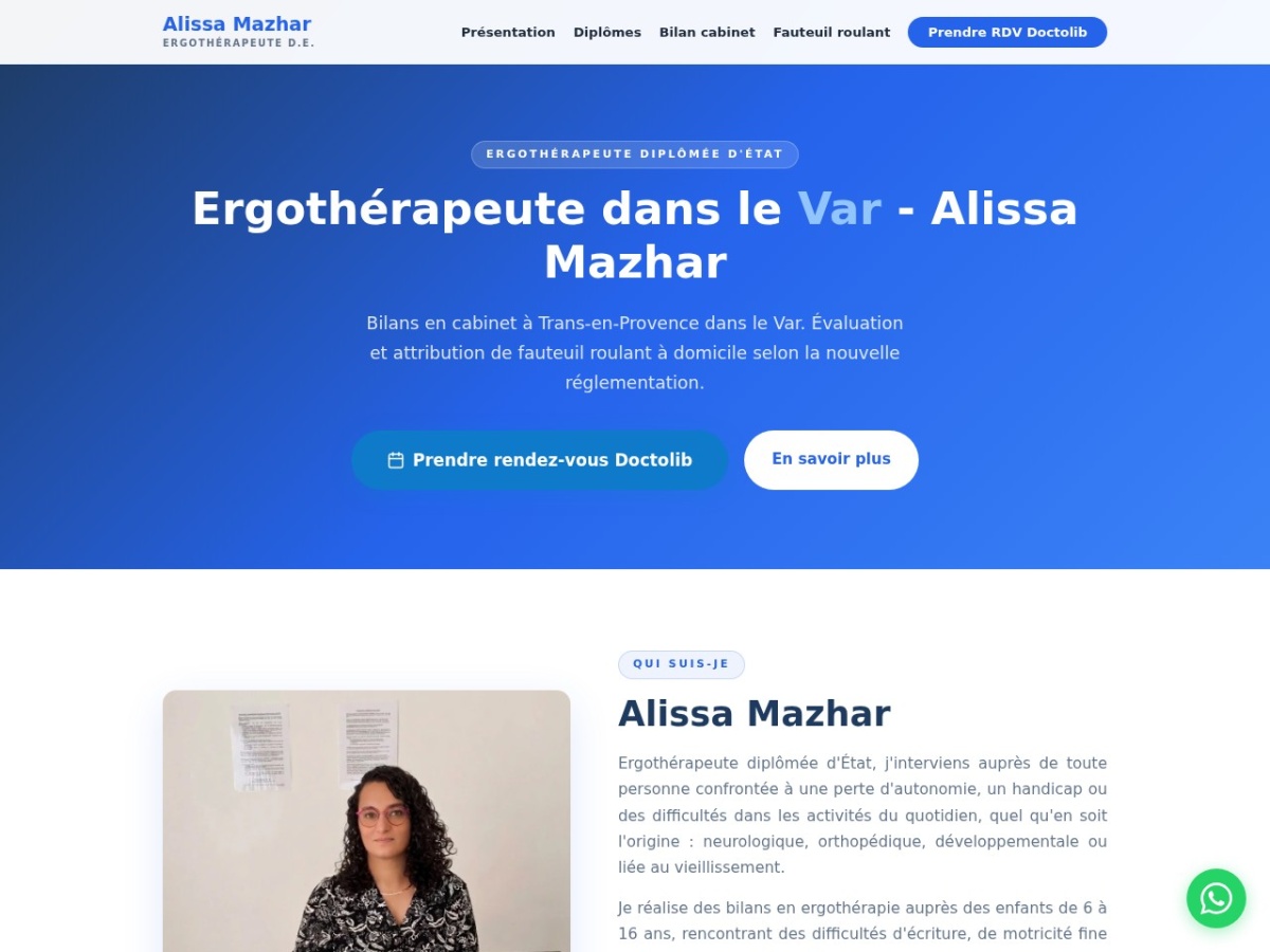 Alissa Mazhar Ergothérapeute